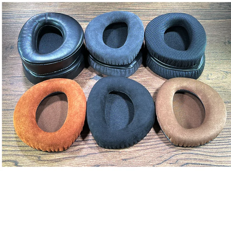 Substituição almofadas de orelha de pele carneiro bandana para sennheiser hdr160 170 180 190 fone ouvido almofadas travesseiro almofadas de ouvido capa copos
