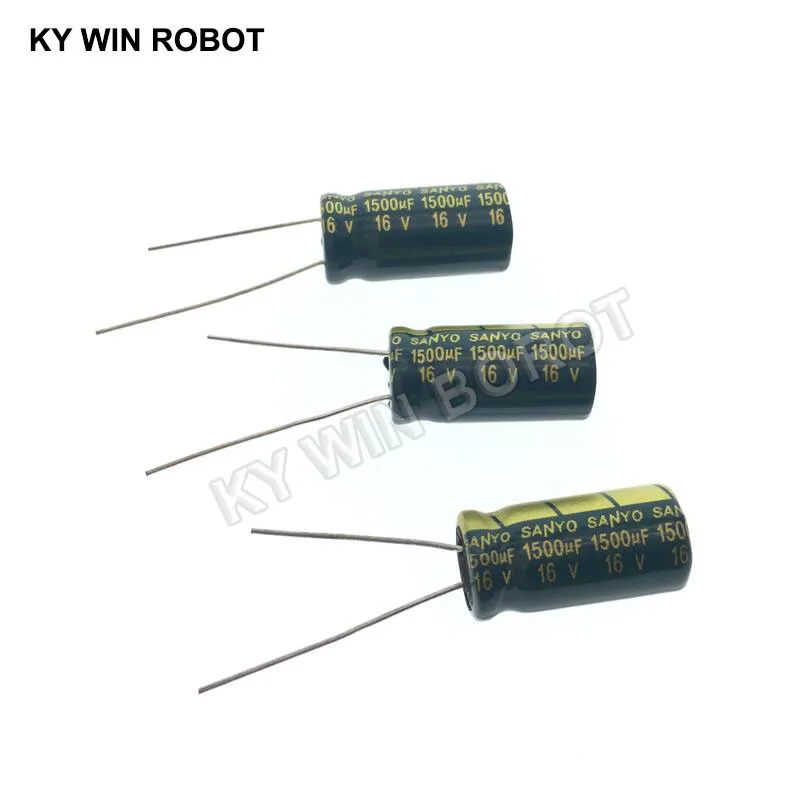 10 sztuk kondensatorów elektrolitycznych 1500UF 16V 10x20mm 105C promieniowy kondensator elektrolityczny wysokiej częstotliwości o niskiej rezystancji