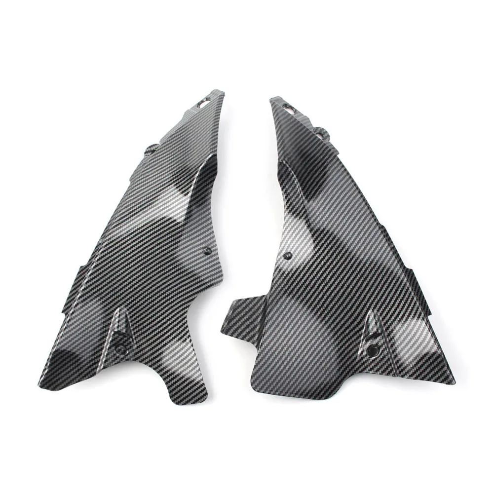 1Pair Motorcycle Front Dash Air Tube Trim Cover Carbon Fiber ABS Plastic For Yamaha YZF R1 2004 2005 2006