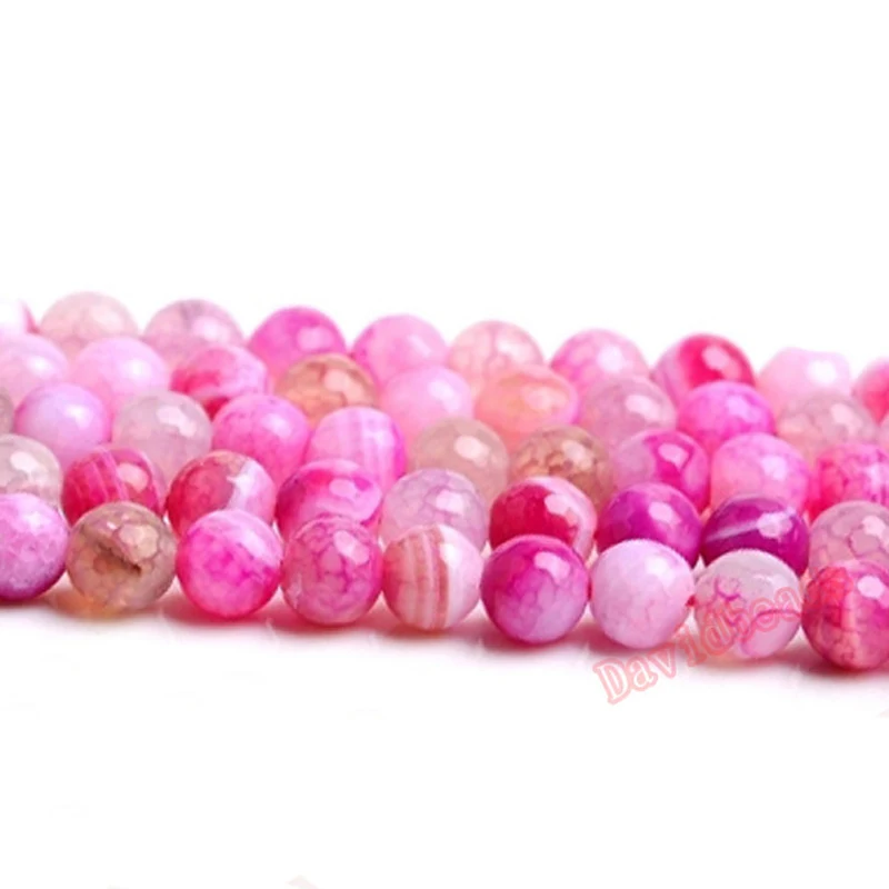 Factory price Natural Stone Faceted Magenta Stripe Agat Round Beads 16