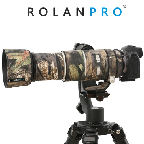 Imagen 2 del producto ROLANPRO-abrigo de lente impermeable para Canon RF 100-500mm F/4,5-7,1 L IS USM, cubierta de lluvia de camuflaje, funda protectora para lentes, pistolas
