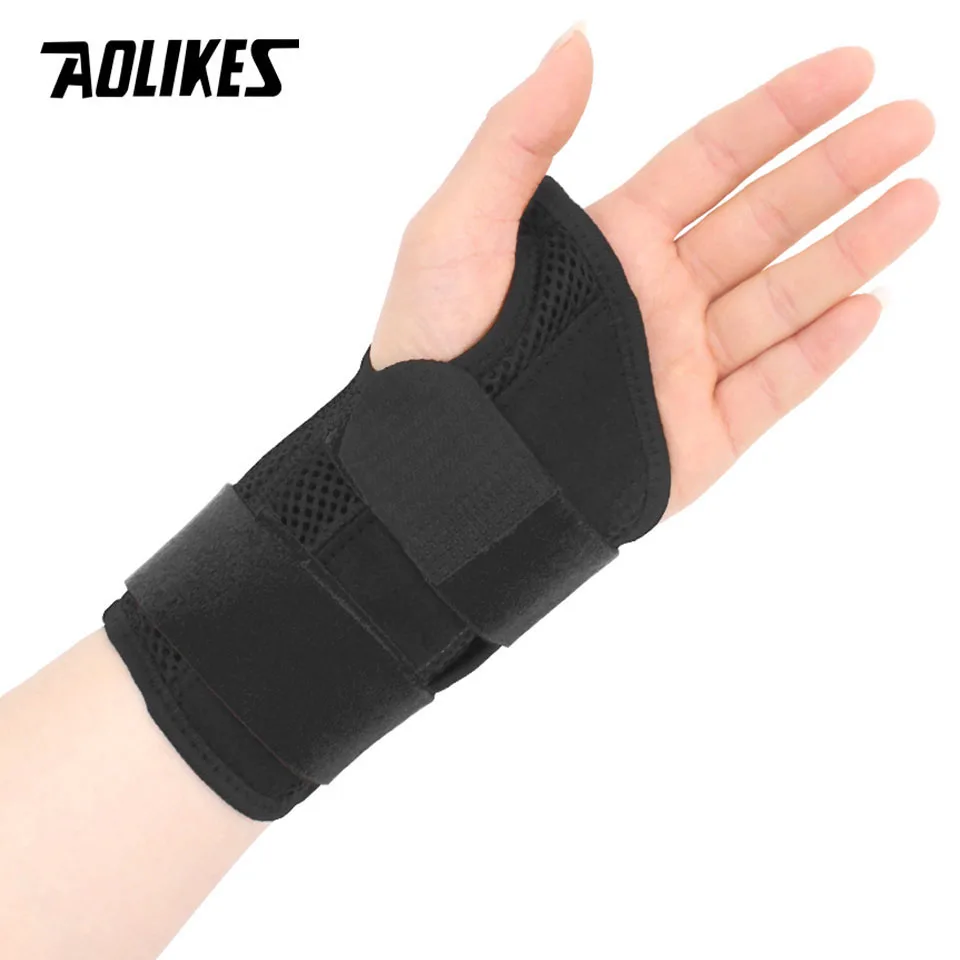 AOLIKES 1PC Adjustable Wrist Fitted Stabilizer Splint Carpal Tunnel Hand Compression Support Wrap for Wrist Injuries Pain Relief