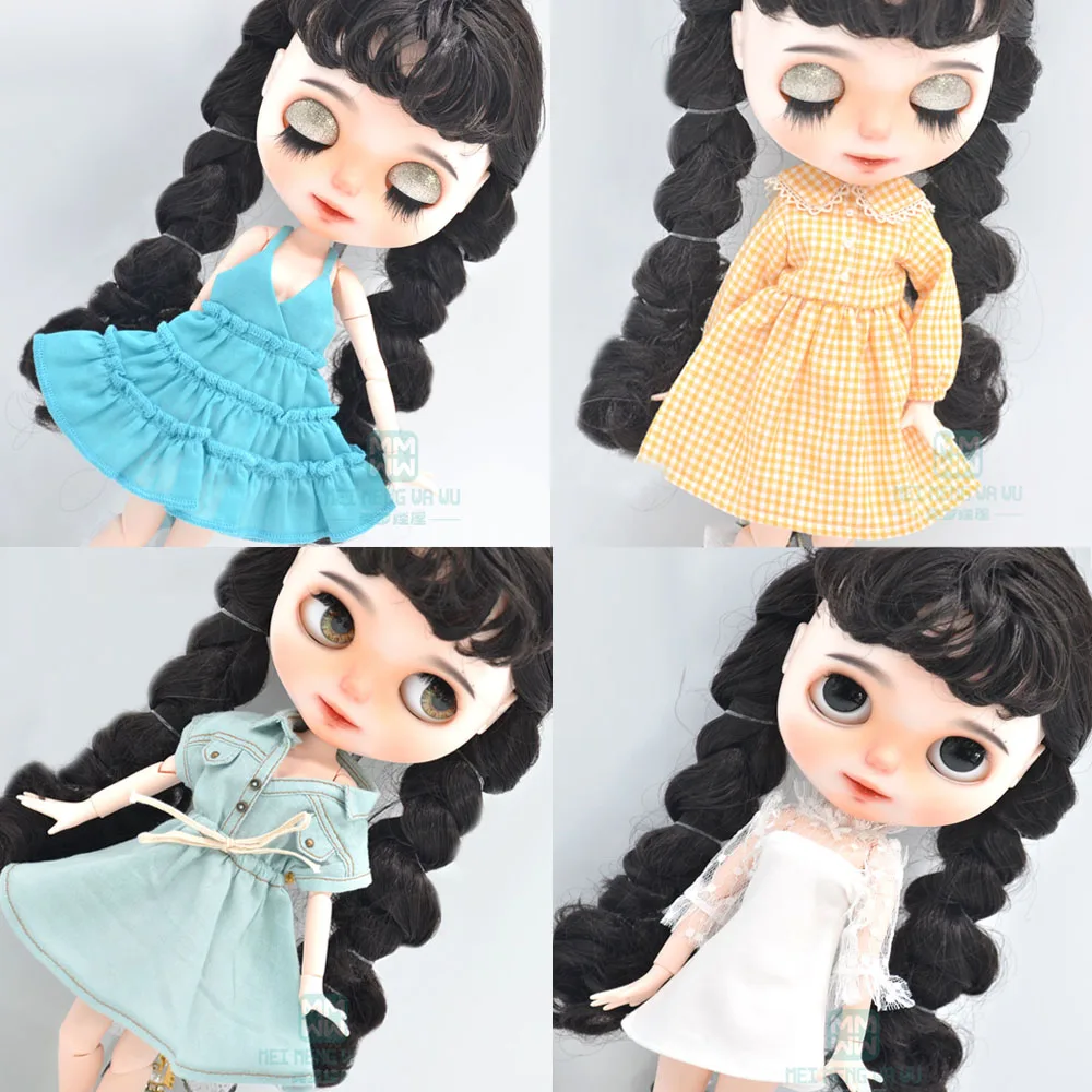 Blyth Doll Clothes Slanted denim skirts, oversized skirts