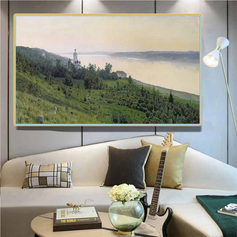 Levitan Isaak Iliich《Cold Landscape, 1889》Canvas Oil Painting Artwork Poster Picture Modern Wall Decor Home Decoration