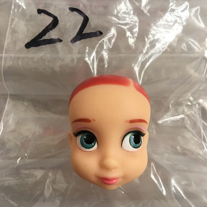 Lovely Princess Bald Head DIY Planting Long Soft Hair Doll Head Belle Snow white Baby Girl Favorite Princess Doll Part