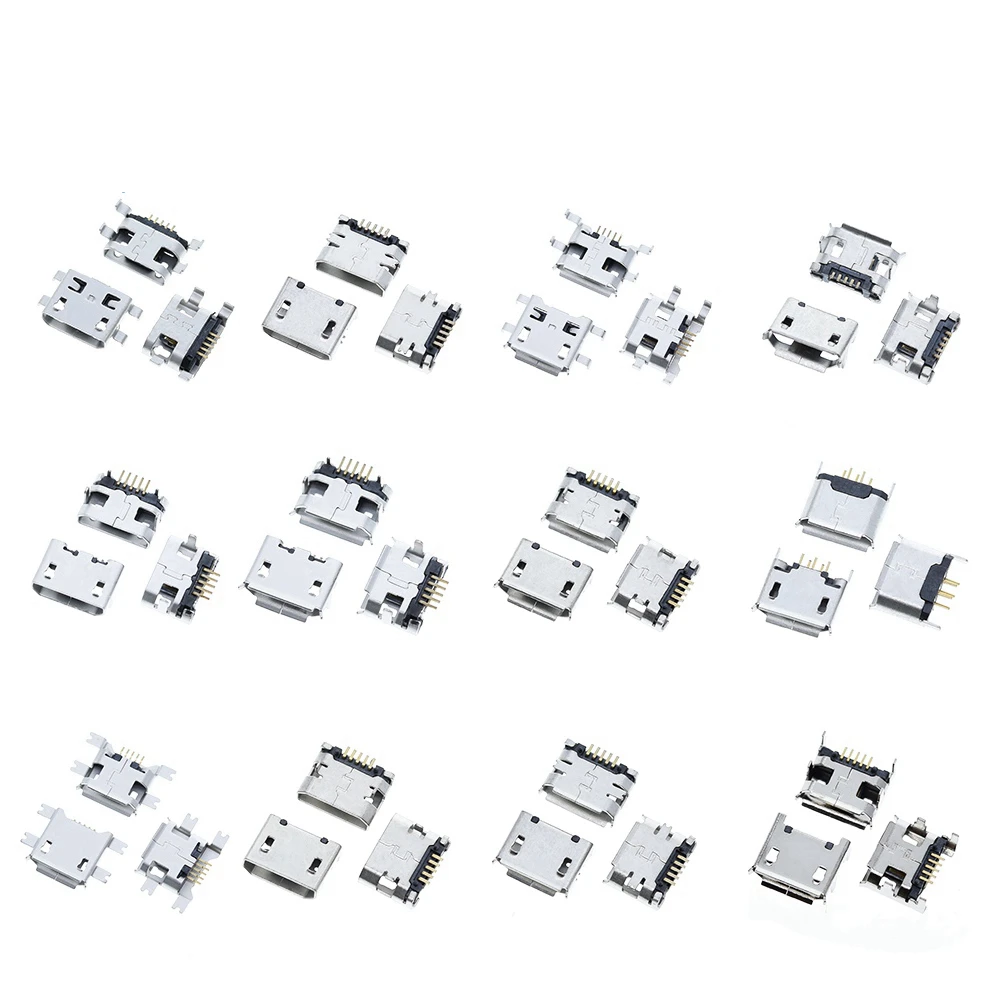 TZT 12 Modelle 5-Pin Micro-USB-Stecker Buchse weiblich TZT für MP3/4/5 Huawei Lenovo ZTE Mobiltelefone – Detail 1