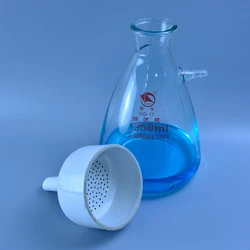 250ml suction flask+80mm buchner funnel,Filtration Buchner Funnel Kit,With Heavy Wall Glass Flask,Laboratory Chemistry