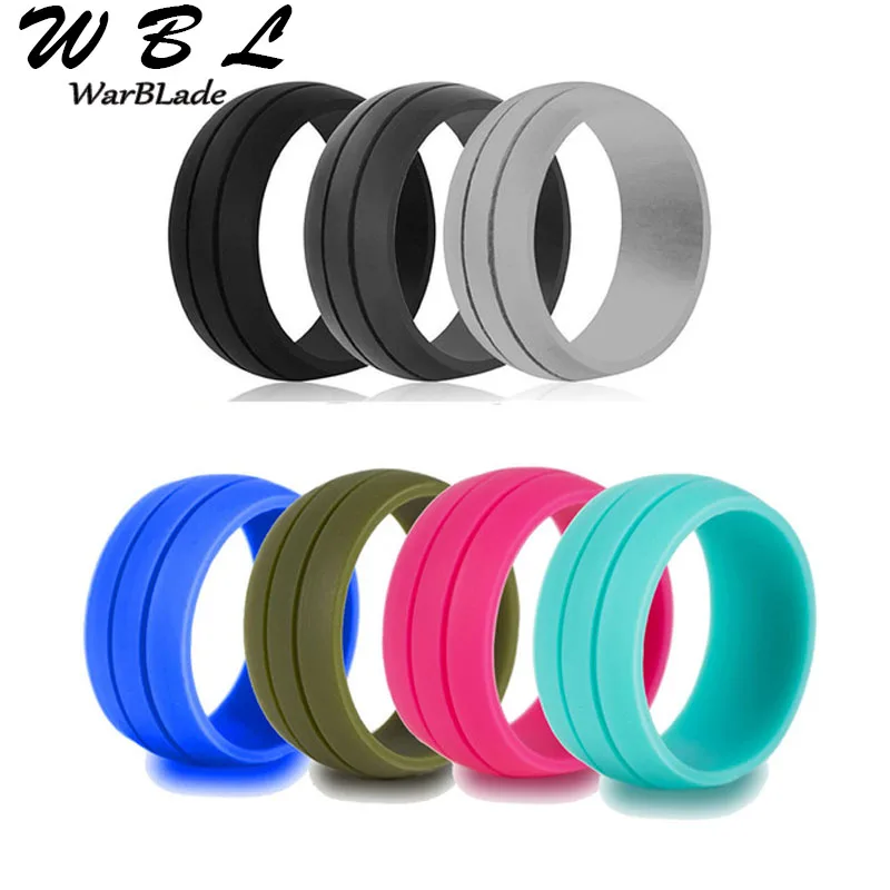 New Silicone Ring For Men Wedding Rings 7pcs/set Rubber Bands Hypoallergenic Flexible Sports Antibacterial Silicone Finger Ring