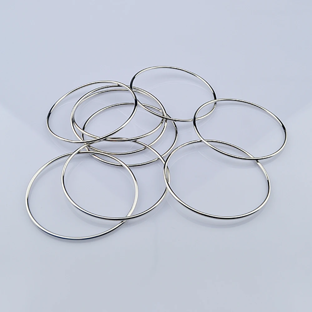 New Fashion DIY 100% 925 Sterling Silver Bracelet Bohemian Minimalism Smooth Women Cuff Bracelet Silver Fine Jewelry