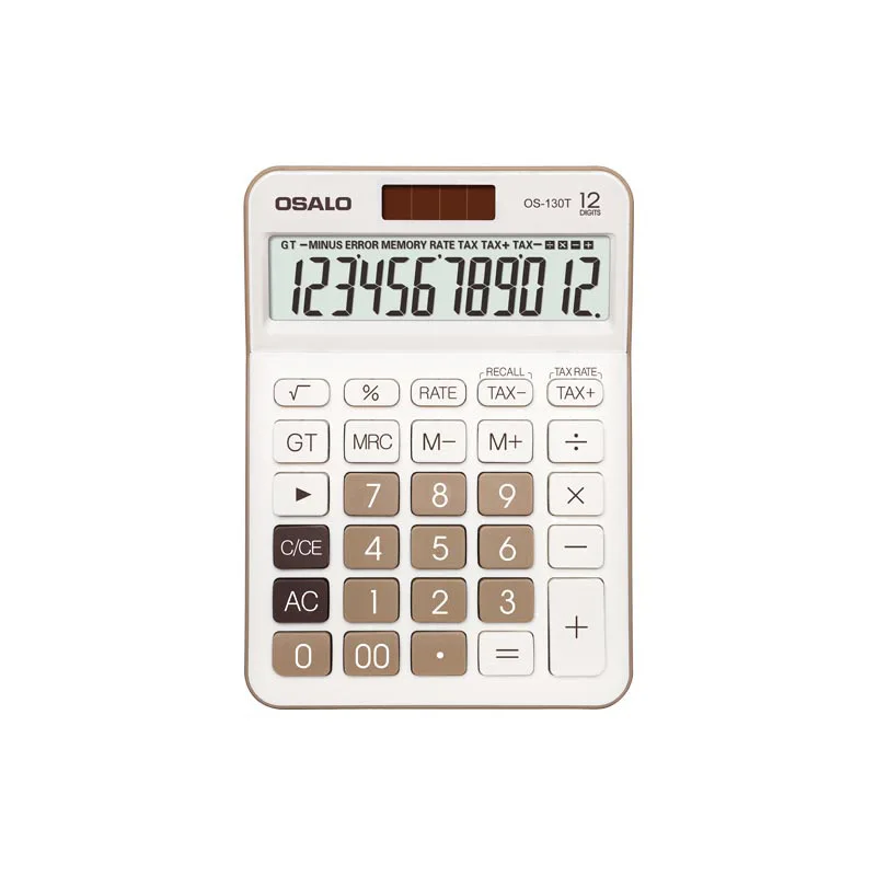 New 130T Morandi Color Desktop Office Calculators Financial Accounting True Solar Dual Power Supply Scientific Calculators