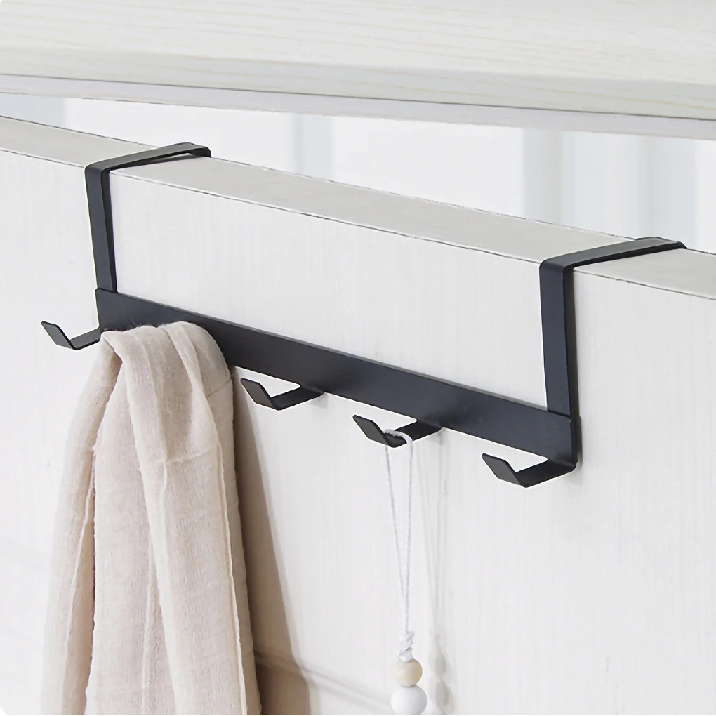 

Over The Door 5 Hooks Home Bathroom Organizer Rack Clothes Coat Hat Towel Hanger Housekeeping Organizers Hooks Up Iron Metal