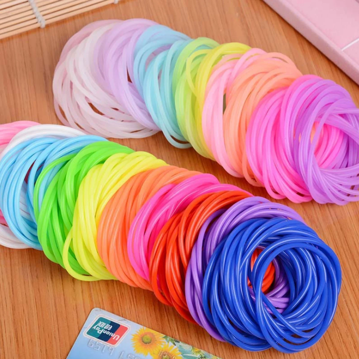 New color silicone  Women  Hair Bands Waterproof Sports Bracelet Elastic Hair Rope Fashion Hair Accessoires