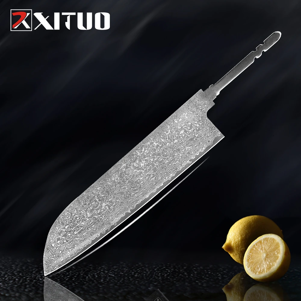 XITUO Messer, leere Klinge, DIY-Küchenmesser, 67 Schichten, Damaststahl, VG-10, Rasiermesser, scharfe Werkzeuge, hohe Härte, für Fleisch, Fisch, 1–9 Stück