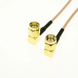 SMA male right angle to SMA male right angle RF Pigtail Cable 6inch RG316 jumper 10cm 15cm 50cm