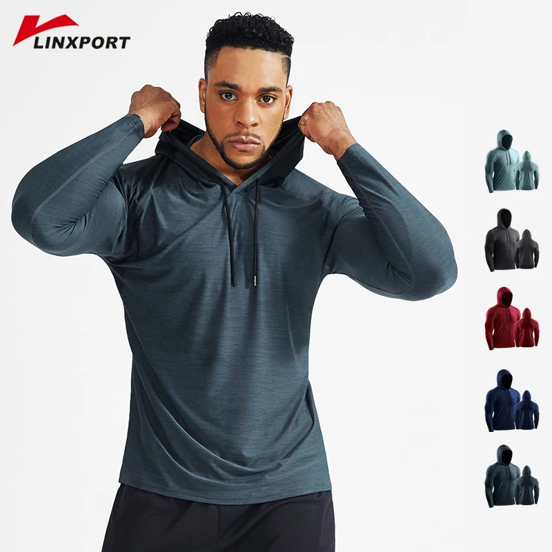 Male Training Shirts Quick Drying Gym Clothing Musculation Sportswear Fitness Running Jackets Rashguards Hoodies ropa deportiva