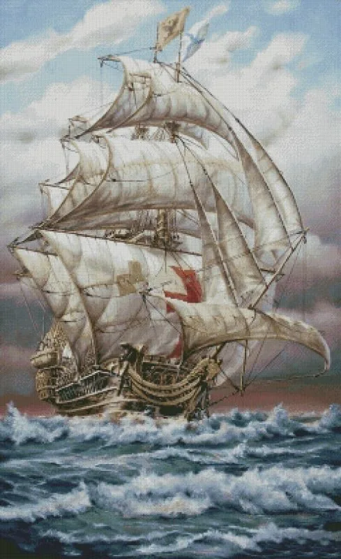 

Maritime Galeon Sea Top Quality Cross Stitch Kits Crafts 18CT Unprinted Counted Sewing kit Embroidered Art Handmade Home Decor