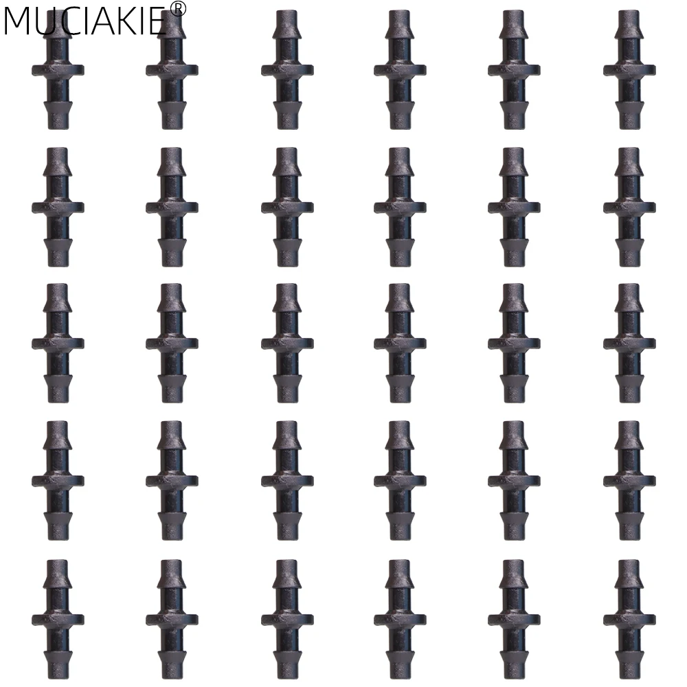 MUCIAKIE 30 sztuk 1/4 \'\'kolczasty łącznik Barb do podłączenia końca 1/4\'\' mikro rurki nawadniania kropelkowego złącze proste 4/7mm wąż