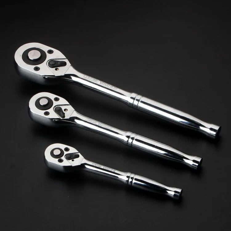 

HEAVY DUTY QUICK RELEASE RATCHET HANDLE SET 1/4" 3/8" 1/2" DR CARBON STEEL Ratchet Handle