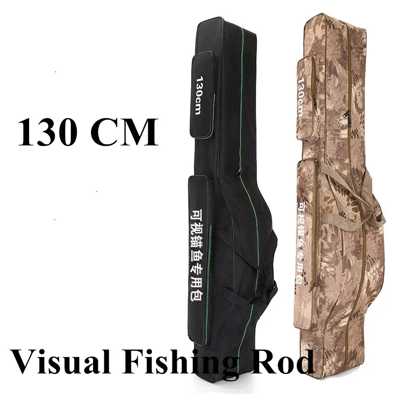 

Visual Anchor Fishing Rod Bag 130 cm Fish Finder Fish Rod Special Bags Thicken 2 Layer Large Capacity Fishing Gear Umbrella Bag