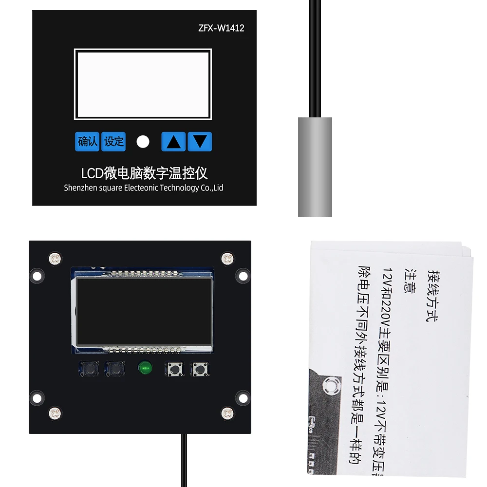 ZFX-W1412 Microcomputer regolatore di temperatura del termostato di controllo Sensore interruttore di raffreddamento a bordo di riscaldamento 12V