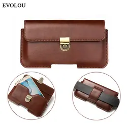 Genuine Leather Belt Clip Phone Cover for iphone SE 2020 11 Pro Max XS XR 7 8 Plus Leather Case Waist Bag for Redmi Note 9s