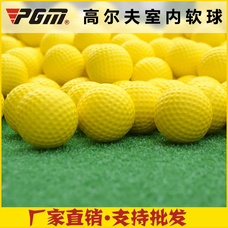 10Pcs Yellow PU Foam Golf Balls Sponge Elastic Indoor Outdoor Practice Training