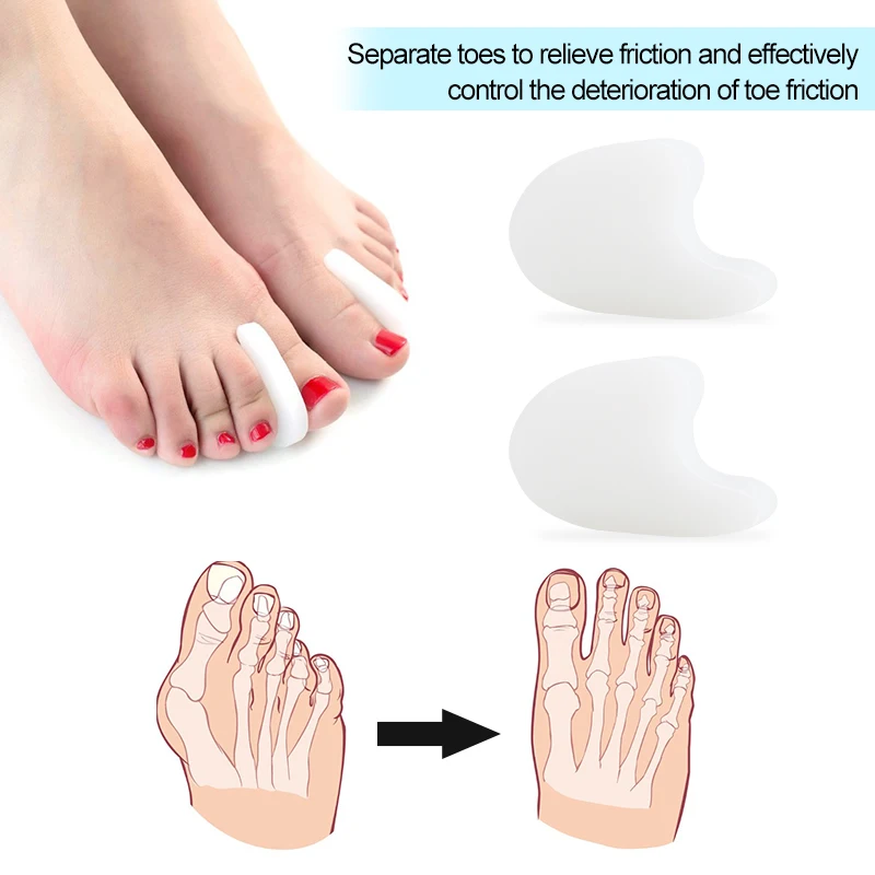 2Pcs Hallux valgus Silicone Gel Toe Bunion Corns Blisters Foot Care Pain Relief Toes Thumb Protect Orthotics Foot Massage Z28901