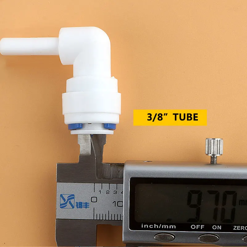 3/8 "Ống-1/4" Bolt Khuỷu Tay Kết Nối Nhanh 1164 Ống Cứng Cắm Chung Đường Kính 6.5MM bể Cá Cảnh Lọc Nước RO Hệ Thống Thẩm Thấu Ngược