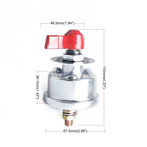 Imagen 2 del producto Relés de interruptor de desconexión de batería principal de alta corriente de 150A, piezas de automóvil para coche, interruptor de desconexión maestro, interruptores aisladores de corte