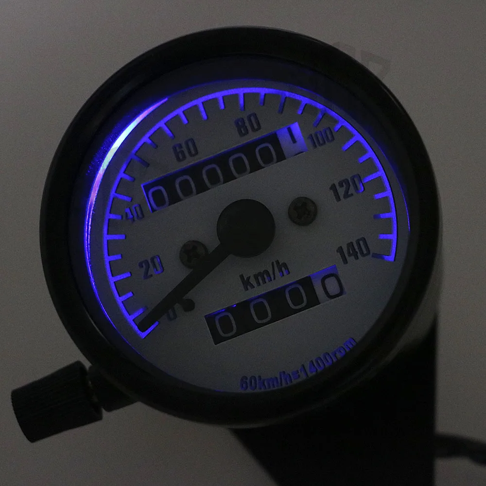 Motorrad Universal Lcd-computer-geschwindigkeitsmesser-grüne 12V Motorrad Dual Speed Meter Led-anzeige Licht Drehzahlmesser Autocycle Cafe Racer