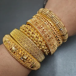 Arab Promoti Gold Color Bangles For Women Girl Middle East Dubai Wedding Jewelry Ethiopian African Bracelets Party Gift