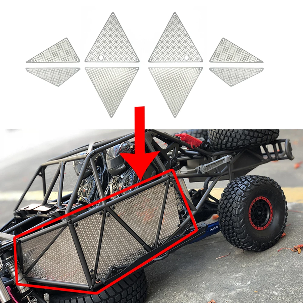 Metal Protection Plates on Both Sides of the Stainless Steel Frame for 1/7 UDR UNLIMITED DESERT RACER Truck 85076-4