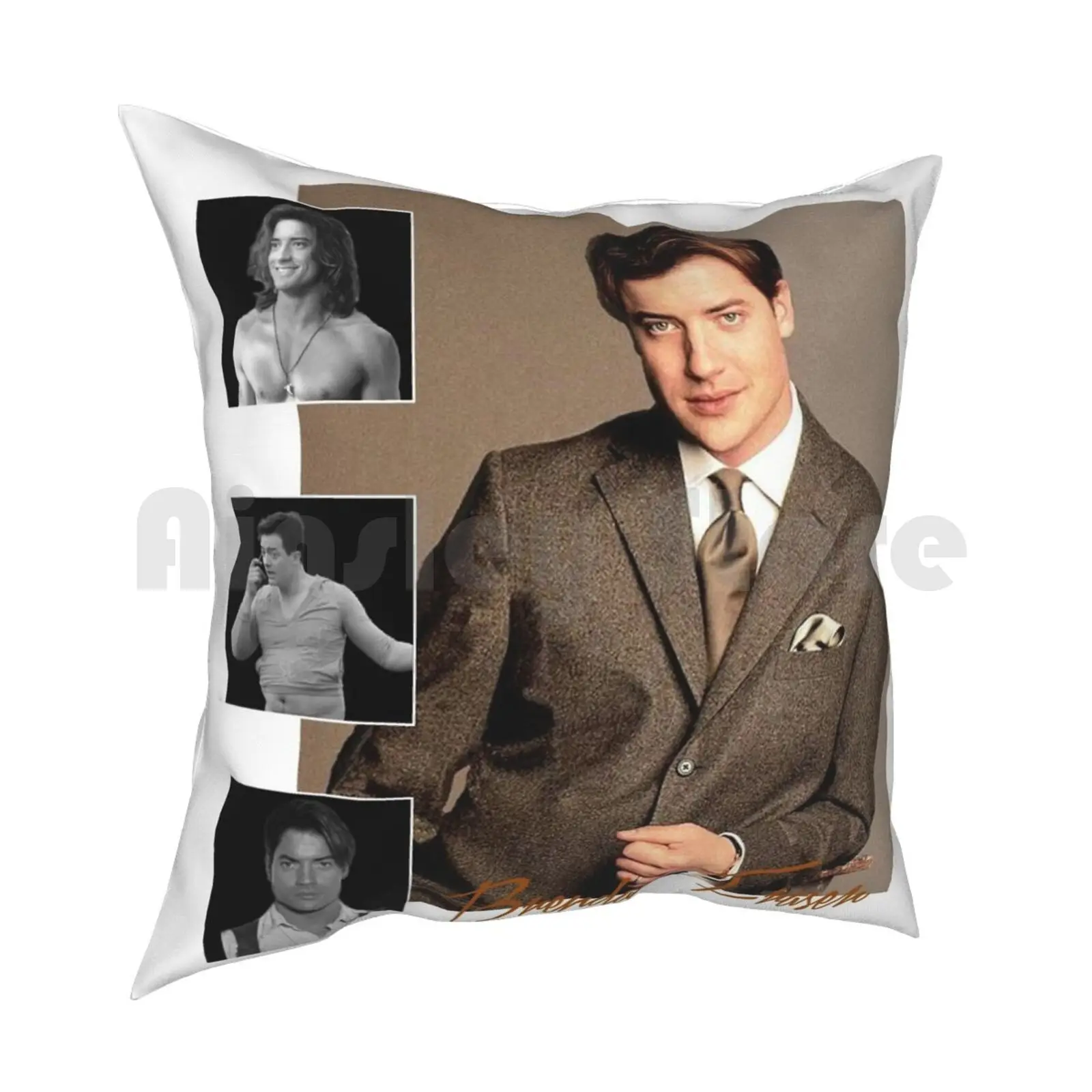 Brendan Fraser : Adventurer , Pioneer And Dreamboat Pillow Case Printed Home Soft DIY Pillow cover Brendan Fraser Brendan