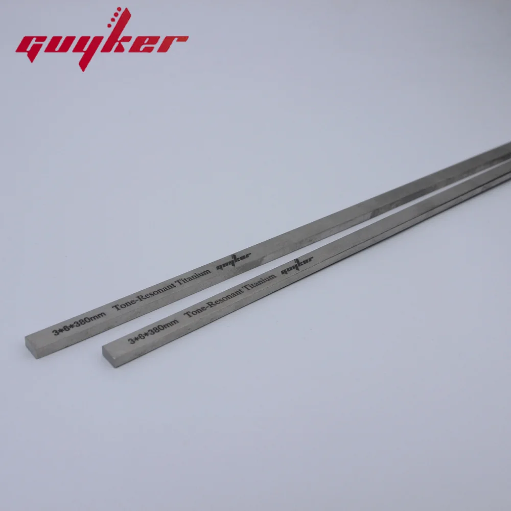 Guyker 2pcs Titanium Neck Rods 3mmX6mmX380mm/450mm Guitar Guitar Neck Stiffener for Strings Instruments