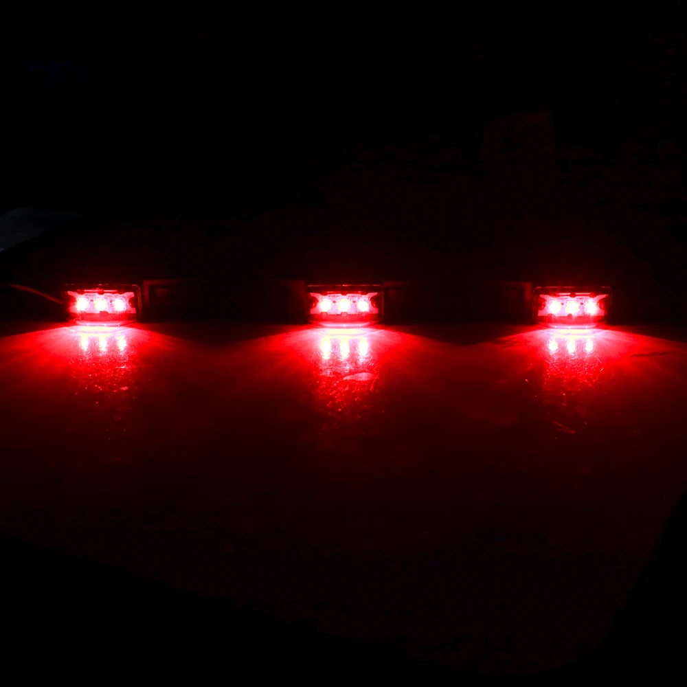LEEPEE akcesoria samochodowe czerwona dioda LED hamulec światła tylne lampa obrysowa lewa sygnał tylne światła dla ciężarówka typu Pickup przyczepa RV 12V samochód DRL Bar