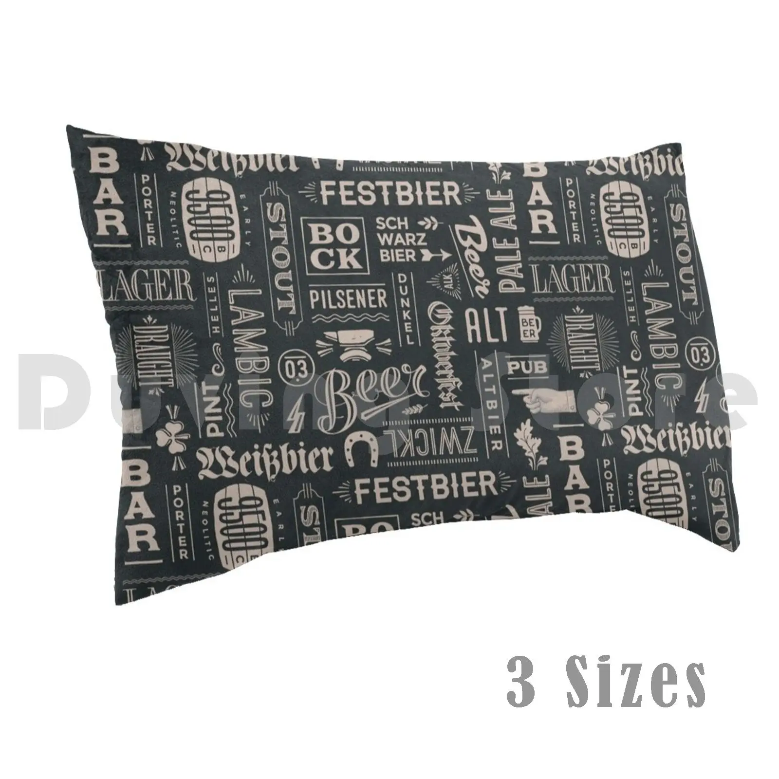 Beer Pattern | Oktoberfest Hops Malt Brewery Pillow Case Printed 50x75 Beer Beer Hops Malt Beer Tent Brewery