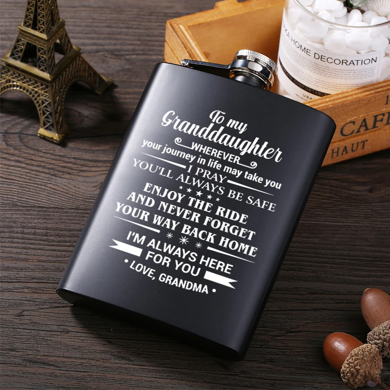 

Grandma To My Daughter Portable Stainless Steel Hip Flask Flagon Whiskey Wine Pot