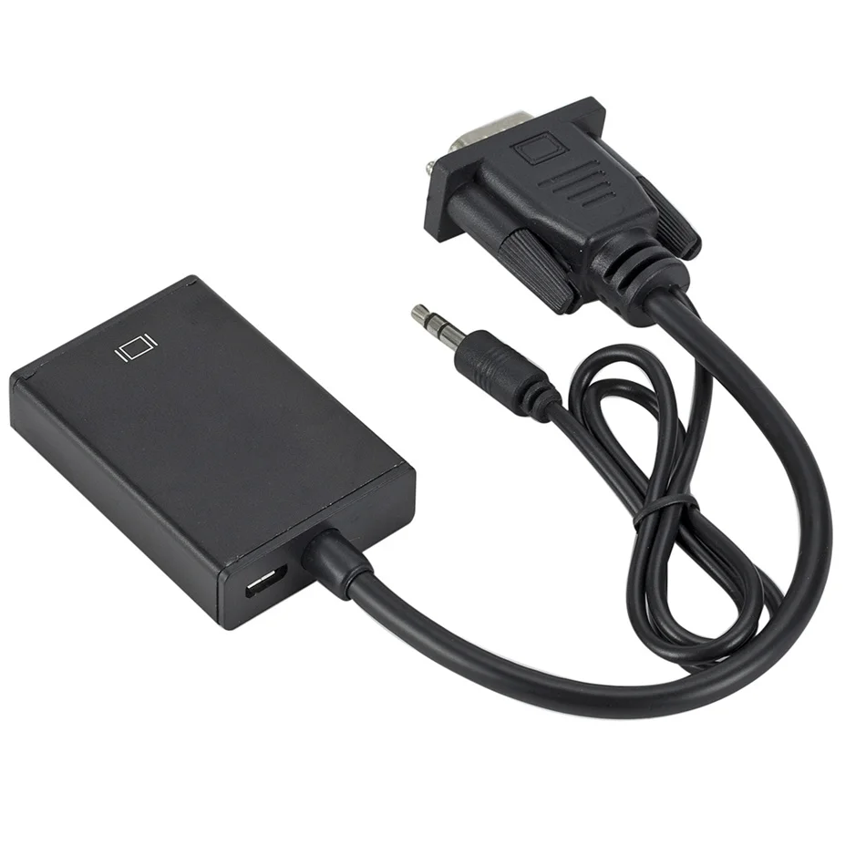 Cavo adattatore convertitore da VGA a HDMI Full HD 1080P compatibile con uscita Audio adattatore VGA HD per PC laptop a proiettore HDTV