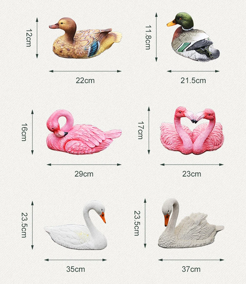 Łabędź kaczka po mandaryńsku statua polowanie strzelanie wabik ogród basen dekory staw Flamingo rzeźby sztuczne zwierzę ozdoby trawnik