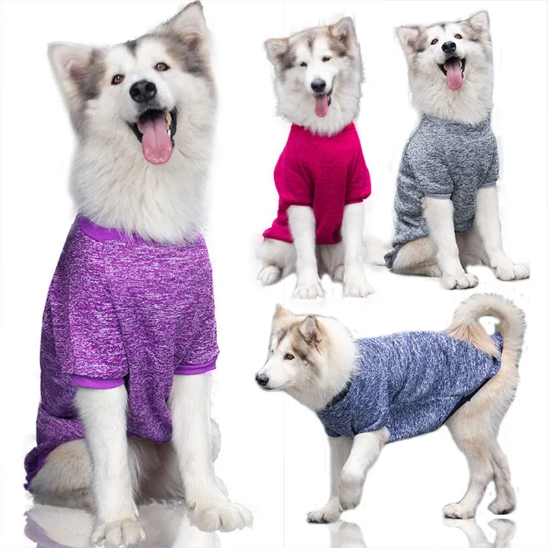 Big Dog Clothes Winter Sweater Large 3XL-9XL Size Pet Clothing Golden Retriever Dog Coats Sweatshirt For Dogs Pets Costume