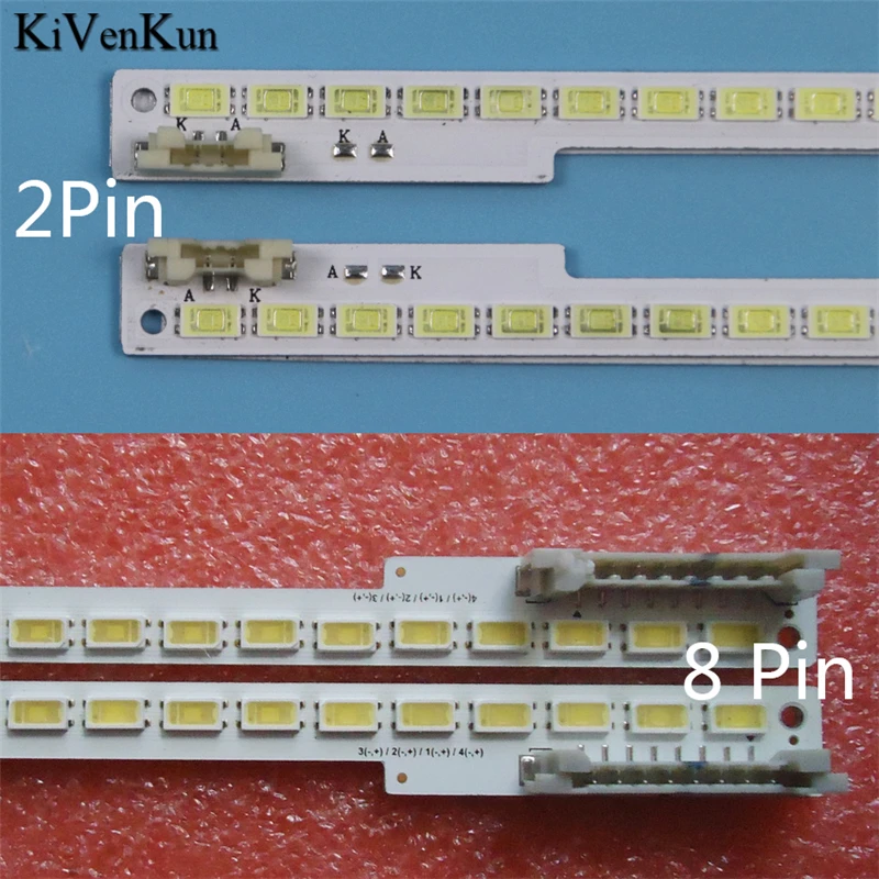 2 قطعة مصابيح التلفزيون LED الخلفية شرائط لسامسونج UA55D6600WJ UA55D6000SJ UA55D6400UJ UA55D6600WM HD أشرطة التلفزيون عدة LED العصابات الحكام