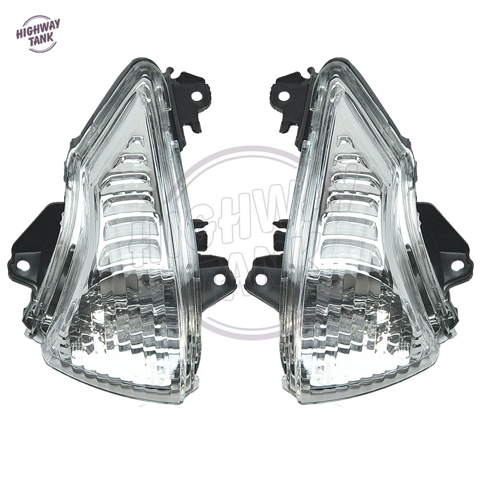 1 Pair Clear Motorcycle Turn Indicator Signal Lens Winker Moto Turn Lights Cover case for Kawasaki ER6N ER6F ER6R 2009 2010 2011