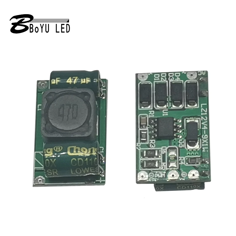 2pcs High-power LED driver power supply 9W power DC12 input current ≤300MA step-up LED driver power supply board