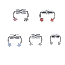 New U Shaped Stainless Steel Fake Nose Ring Hip Hoop Septum Rock Magnet Nose Piercing Punk Piercing Body Jewelry Free shipping