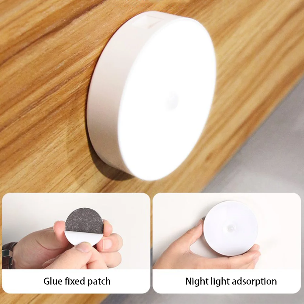 USB Rechargeable 6 LEDS Night Light Indoor Motion Sensor Lights Auto ON/OFF Induction Lamp For Corridor Cabinet Bedside Stairs