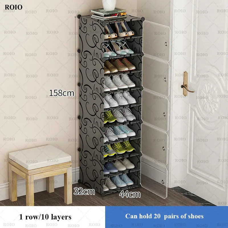 Simple Modular Shoe Rack Large Capacity Saving Space Boots Shoes Organizer Home DIY Assembled Shoe Cabinet with Top Storage 2022