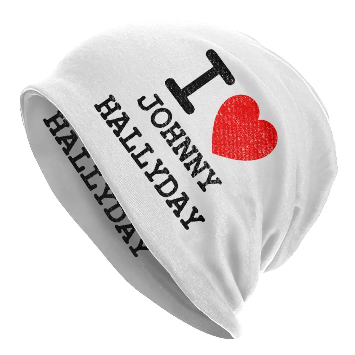 I Love Johnny Hallyday Bonnet Hats Knit Hat Casual Outdoor Skullies Beanies Hat Unisex Summer Warm Cap