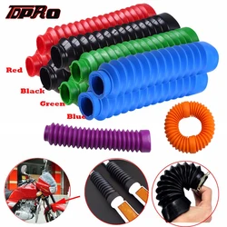 TDPRO Universal Motorcycle Rubber Protector Front Fork Gaiters Dust Cover Gators Boots Motorbike Shock Absorber Gaiter Covers