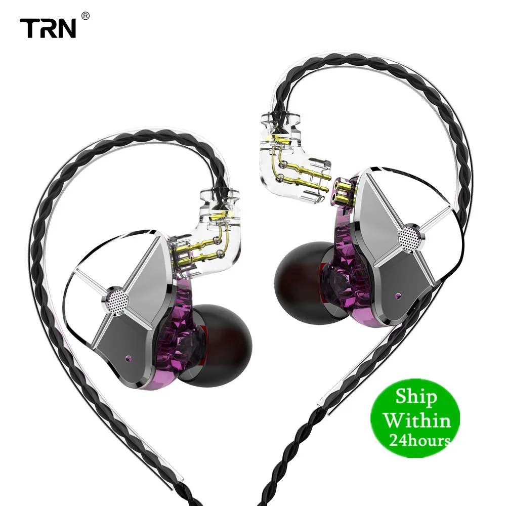 TRN ST1 1DD+1BA Hybrid In Ear Earphone HIFI DJ Monitor Running Sport Earphone Earplug Headset Detachable Cable ZST ES4 V80 V90