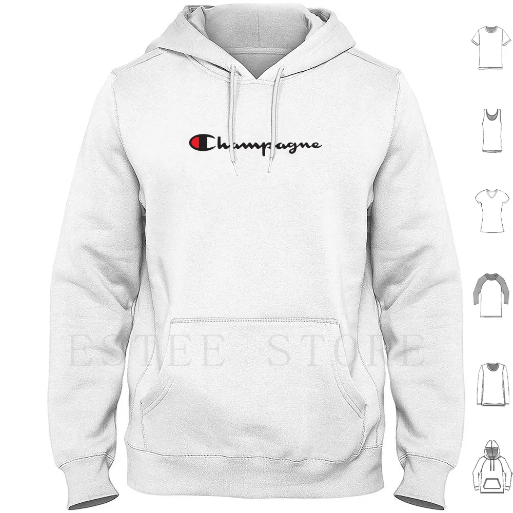 Champagne Hoodies Long Sleeve Wine Sparkling Wine Champagne Fizz Bubbles Glitter Champers French Wine